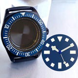 42mm Black PVD FXD Watch Case Sapphire Glass Fit NH35 NH36 NH38 ETA2824 PT5000 ST2130 20Bar