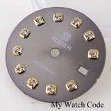 Dial Face fit NH05 NH06 NH07 Watch Movt 20.5mm Sunburst Watch Dial with Rhinestone Markers for 26mm Lady Watch Parts Mod