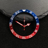 Submariner Bezel NH35 38mm bezel insert red Hands Watch Hands Blue Green Luminous Red Green Blue Hands For NH35/36/4R/7S Movement Watches Parts