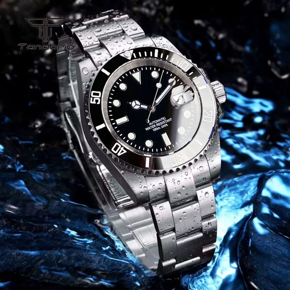 Miyota 8215 Submariner Mod Tandorio TD203M 40mm PT5000 Movt Sapphire Bubble Date