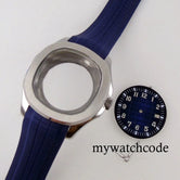 40mm 時計ケース ガラスバック ラバーストラップ ダイヤル 針セット NH35A NH36A 自動巻きムーブメント サファイアガラス