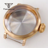 46mm Real Cusn8 Bronze Watch Case Big wrist Sapphire NH34 NH35 NH36 ETA2824 PT5000 Movement 10Bar
