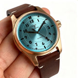 CUSN8 Solid Bronze Pilot 39mm Tandorio TD147N Miyota8215 PT5000 Sapphire 20ATM Number Dial Vintage