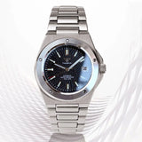 Tandorio Men Mechanical Watch Blue Teacup Pattern Date Face Sapphire Crystal Glass 100m Waterproof NH35 Automatic Movement Lume