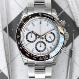 Tandorio Daytona TD401 Chronograph Watch Sapphire Tachymeter Japan VK63 Quartz 39MM 5Bar