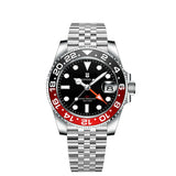 40mm RONDA 515 Quartz GMT Watch Corgeut 100M Water Resistant Luminous Sapphire