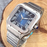 Square Watch Tandorio TD303S 38mm NH35A Automatic Roman Number Glass Back 5bar Sapphire
