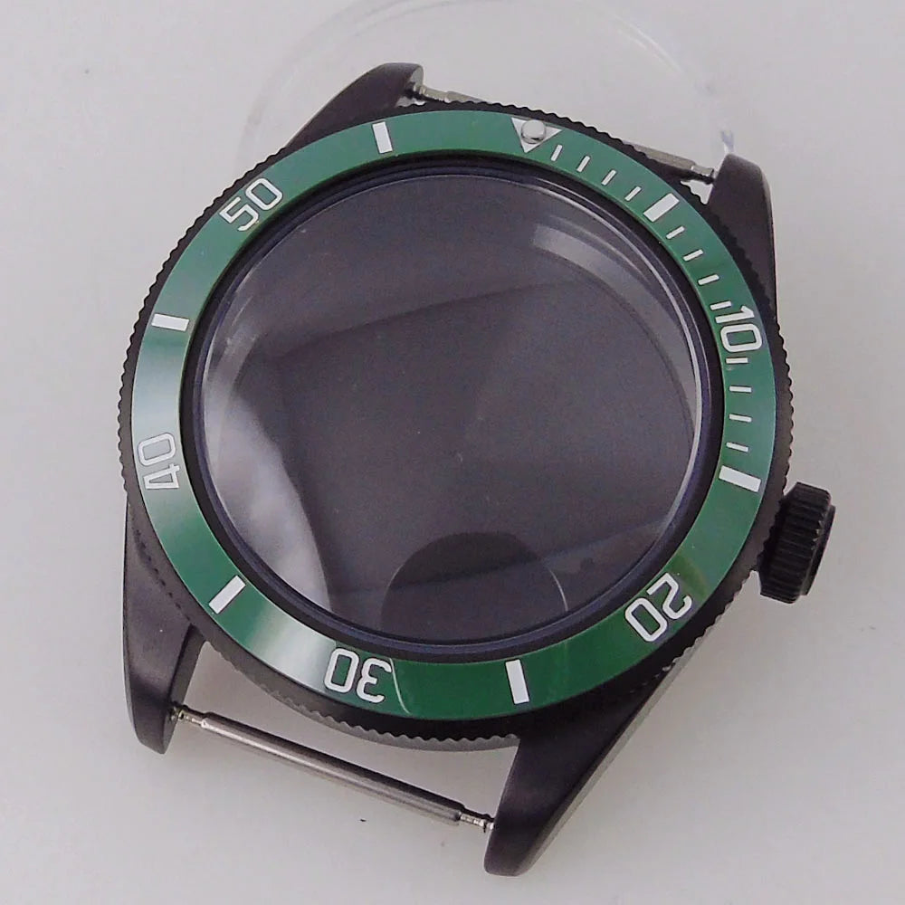 39mm PVd Black Rose Gold Dive Watch Case BB58 Mod 20BAR Waterproof Dome Sapphire Glass 39mm Black Bay Watch Case for NH34 NH35 NH36 NH70 ETA2824 PT5000 Watch Parts (Copy)