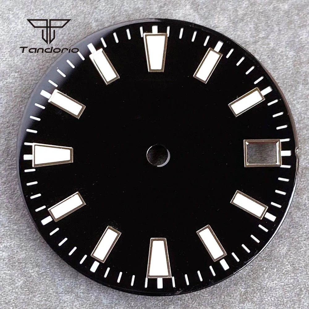 29mm NH35 Automatic Watch Dial Face Sunburst Date Window Hands Set Fit NH35 NH36 NH38 Movement Men's Wristwatch Accessories Part