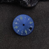 28.5MM Double Digital Circle Watch Dial Hands Green Luminous Faces Men's Watches Modification for TMI NH35