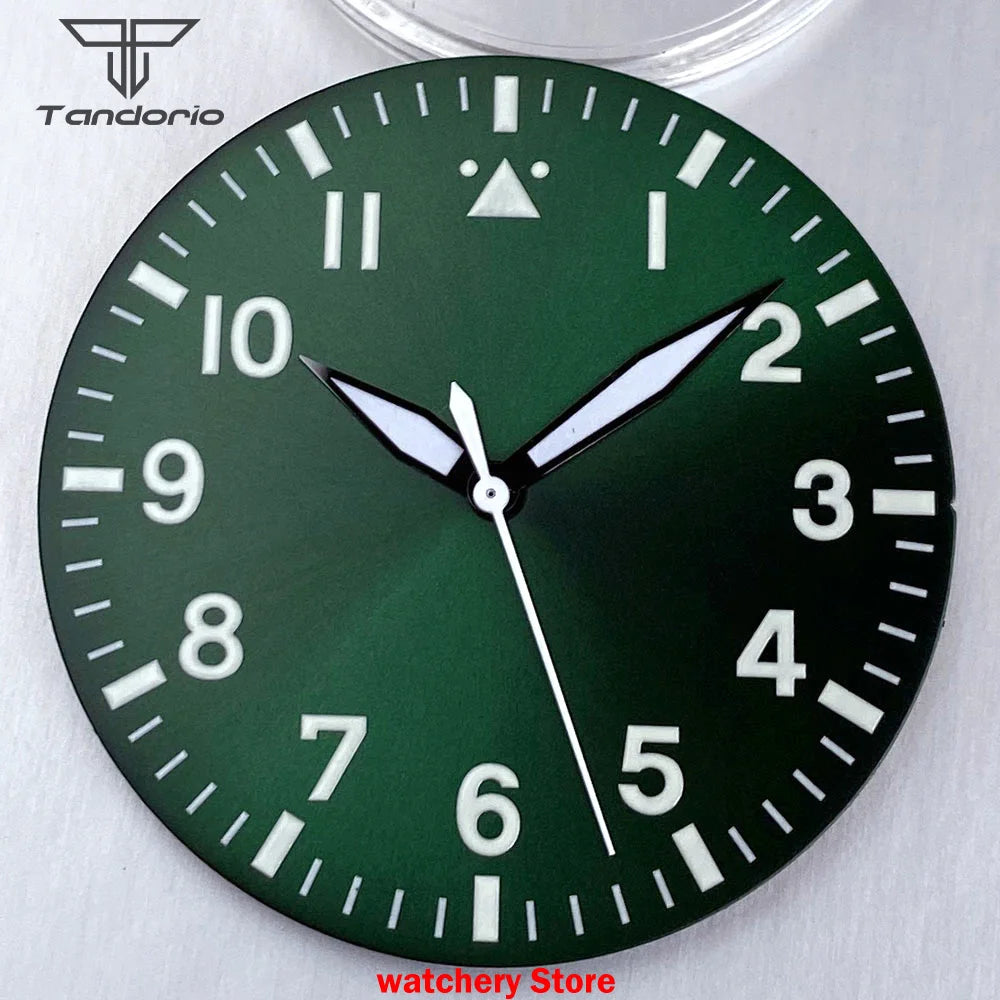 43mm Pilot Watch Case 38mm Dial for NH34 NH35 NH36 NH38 ETA2824 PT5000 ST2130 Movement Sapphire Glass 20ATM  Glass Back
