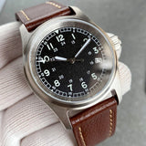 36mm Bronze Pilot Watch Tandorio TD130B Sapphire Frosted Dial Date 20ATM NH35A Automatic