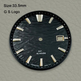 New 33.5mm G S Logo Dial water ripple Dial Suitable For NH36 Nh35 Movement High Quality Watch Modification Accessories