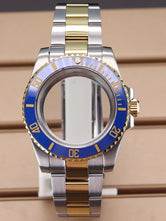 40mm Two Tone Sub / GMT Diver Watch Cases Bracelet Sapphire Glass For Seiko NH35 NH36 NH38 NH34 Miyota 8215 Eta2824 Movement 28.5mm Dial Submariner
