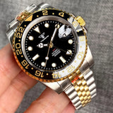 Tandorio Yellow Gold NH34 GMT Watch TD015B Ceramic Insert 20bar 40mm Sapphire SUB