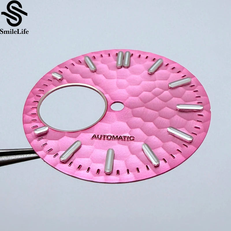 NH38 dial 28.5mm Texture Watch Dial Green Luminous Modification Watch Accessories  Watch Faces for NH38 Movement