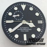 29mm Sterile TMI NH37 Watch Dial Hand Set Black Blue Green Dial Silver Orange Index Green Luminous