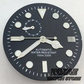 29mm Sterile TMI NH37 Watch Dial Hand Set Black Blue Green Dial Silver Orange Index Green Luminous