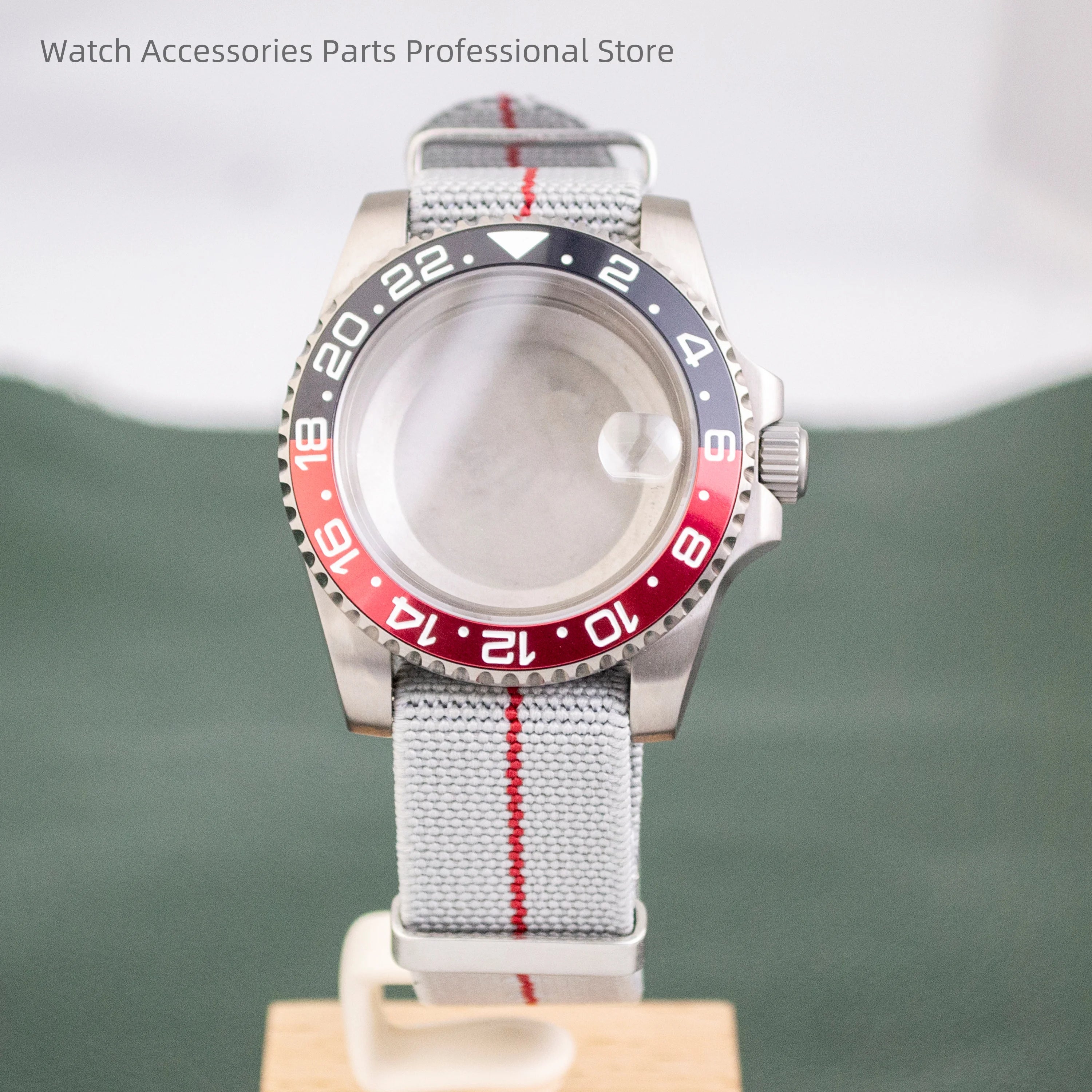 40mm Titanium Watch Case Nylon Strap Sapphire  For ETA2824 PT5000 NH35 NH36 SUB GMT Watch Accessories