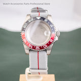 40mm Titanium Watch Case Nylon Strap Sapphire  For ETA2824 PT5000 NH35 NH36 SUB GMT Watch Accessories