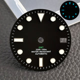 28.5mm blue lume NH35 NH34 Dial Single Calendar Submariner style with Hands Watches accessory