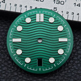 31.7mm seamaster Watch Dial For 300 Series NH35 NH36 Movement 6 O‘clock Date C3 Green Luminous Mechanical Watch Parts