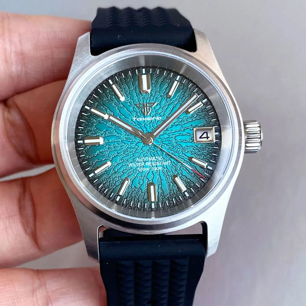 Blue Red Multicolor Dial Tandorio Swim 36mm NH35A 200M Waterproof Diving Automatic Men Watch Luminous Sapphire Glass Pilot Style