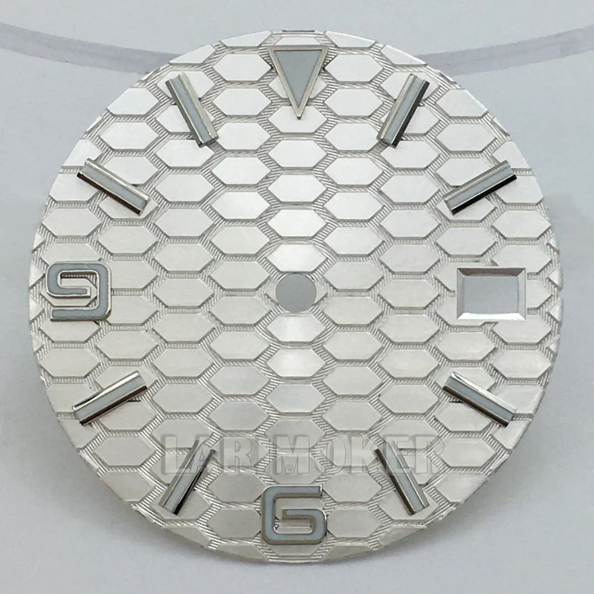 honeycomb texture watch dial is 29mm green luminous suitable for replacing parts of NH35 and NH36 movements