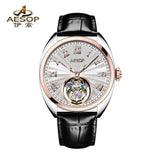 42mm Flying Tourbillon Watch AESOP 7088G Skeleton 5ATM Waterproof Sapphire High Accuracy