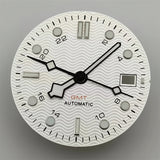 31mm NH34 GMT Dial Hands black blue white color green luminous