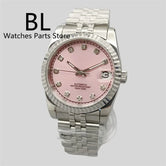 DateJust Dress Watch BLIGER BL001 36mm39mmPink Dial NH35A Automatic 904 Stainless Steel Fluted Bezel Sapphire Diamond Roman Marks