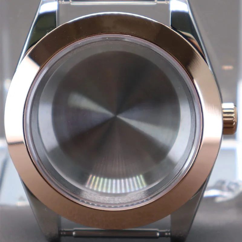 Explorer Watch Case 36mm/39mm Silver Rose Gold yellow Gold Two tone Sapphire 316L stainless Steel For Nh35 Nh36 NH34 NH38 Nh70 Miyota 8215 8285Movement