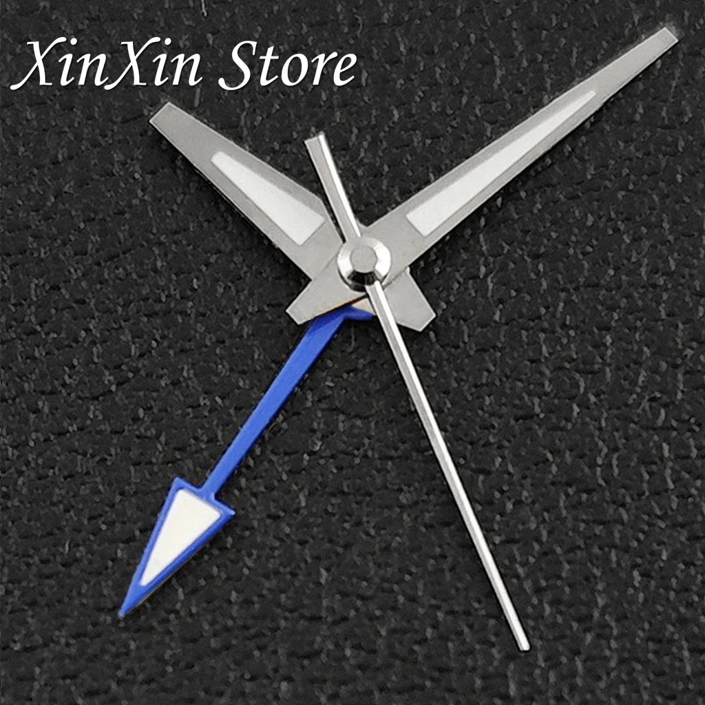 GS 4 Pointers NH34A GMT Watch Hands C3 Green Luminous Watch Needles for NH34 NH35 NH36 NH38 Movement