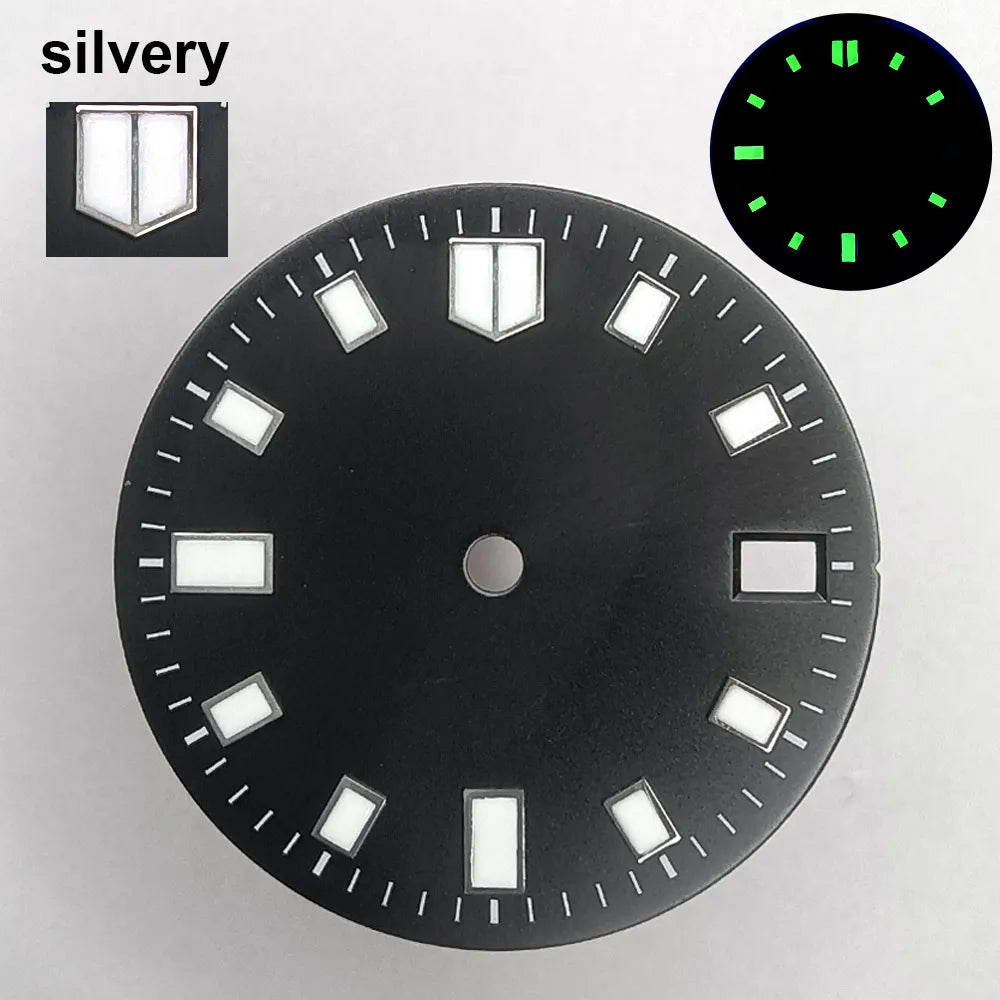 151 type of dials Submariner 28.5mm dial with calendar window suitable for NH35 movement luminous dial can support DIY dial customization name/logo