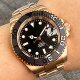 Tandorio NH34 GMT Two Tone Diving Watch TD015C 904L Bracelet 20Bar 40MM Sapphire