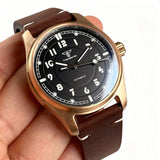 CUSN8 Solid Bronze Pilot 39mm Tandorio TD147N Miyota8215 PT5000 Sapphire 20ATM Number Dial Vintage