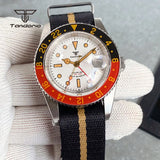 Tandorio NH34 GMT Watch 6542 homage 38mmTD218S Sapphire 20BAR Diver 24H Glass Bezel Sapphire