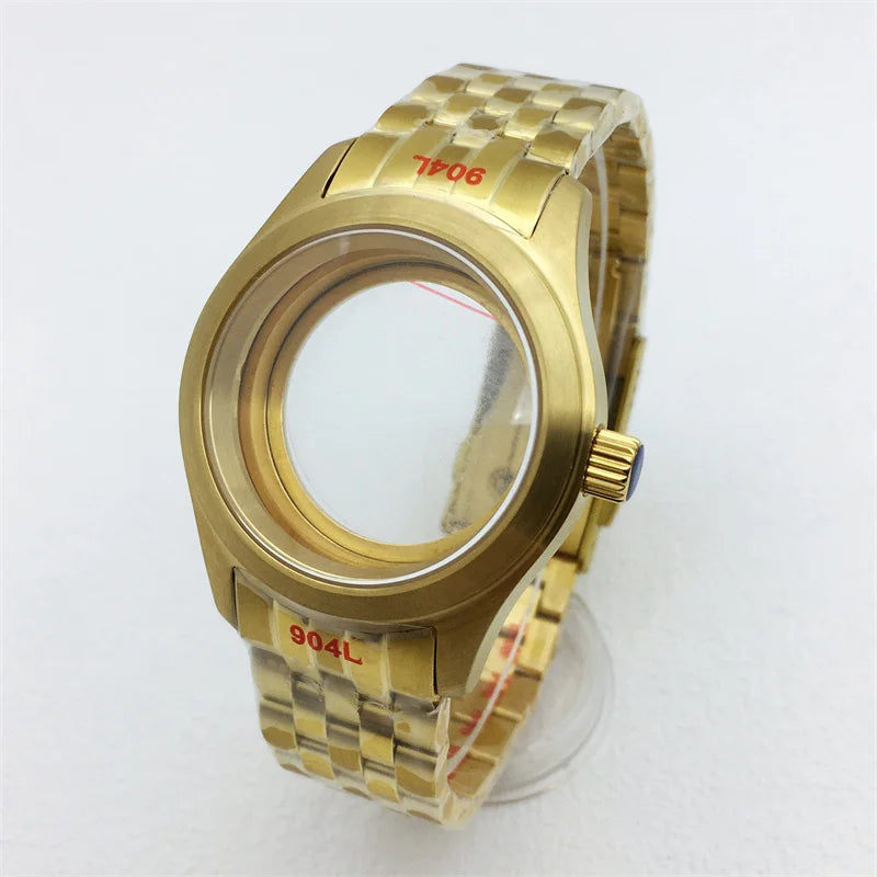 Miyota 9015 watch case 36mm 39mm explorer Mod Brushed Dome Sapphire Glass Fit NH35 NH36 ETA2824 PT5000 Miyota9015 10bar