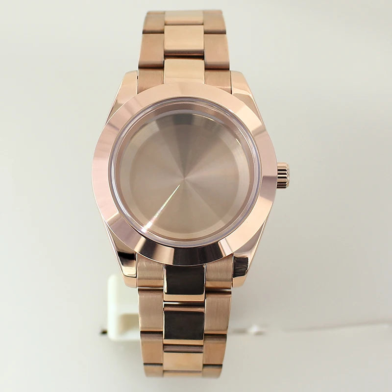 36mm 39mm Bevel Edge Watch Case Bracelet Sapphire Crystal For Seiko NH35 NH36 NH38 NH34 Miyota8215 Movement 28.5 Dial