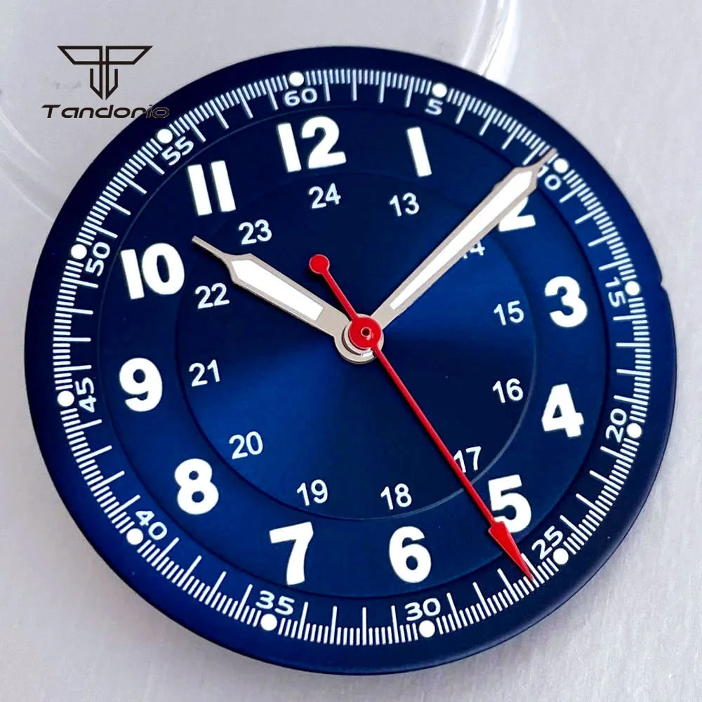 36mm Titanium Watch Case+29mm Dial+Hands Pilot Wristwatch Parts Fit NH35 NH36 ETA2824/2836 PT5000 ST2130 Miyota8215 8205 821A