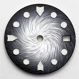 28.5mm Gradient Watch Dial  NH35 NH35A Movement Green Luminous Coloured Gradient Dial Fit 3 O'Clock Crown 3.8 O'Clock Crown