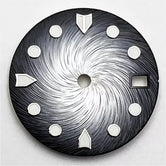 28.5mm Gradient Watch Dial  NH35 NH35A Movement Green Luminous Coloured Gradient Dial Fit 3 O'Clock Crown 3.8 O'Clock Crown