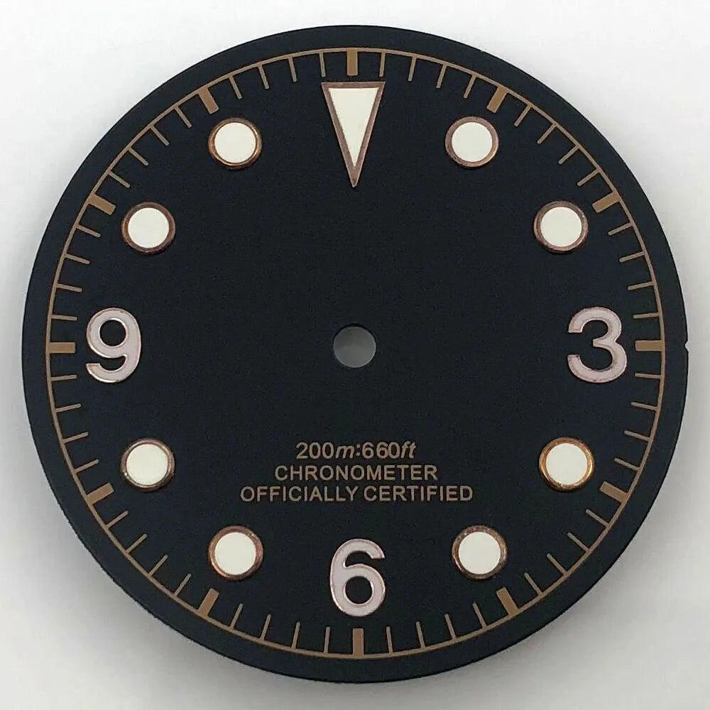 30.5mm Dial For 41MM Black Bay Mod Green Luminous  NH35 NH36 ETA2836/2824 Miyota8205/8215/821A