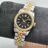 31mm Women's Watch BLIGER Two Tone Gold Case Sapphire Japan NH05 Movement 10ATM