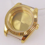 36/39mm Silver Gold Rose Gold Fluted Bezel Stainless Steel Watch Case fit NH35 NH36 4R35 4R36 ETA2824 PT5000 Movement