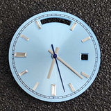 Miyota 8285 Dual Calendar Dial and hands 31mm up and down dual calendar dial blue green luminous watch replace accessories