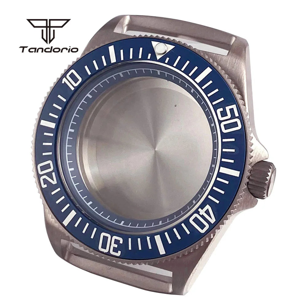 42mm Titanium Dive Watch Case Black/Blue/Green Bezel Sapphire Fit NH35 NH36 NH38 ETA2824 PT5000 Wristwatch Mod Parts Accessories