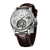 Tourbillon Moon Phase Watch Aesop 7027 42MM Multi-Function Luxury Sapphire Watch Fashion Skeleton