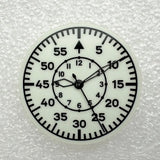 28.5mm pilot Dial Green Luminescence Suitable for NH35/NH36 Movement Installation, Pilot Mechanical Watch Modification Accessories