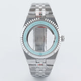 40mm Land-Dweller Watch Case silver sapphire NH34 NH35 NH36 NH38  NH72 ETA 2836 Miyota8215 10Bar